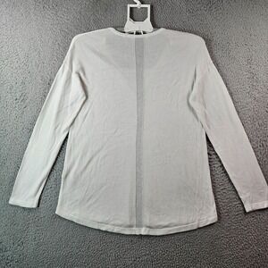 Soft Surroundings Tunic‎ Top Women Petite Medium PM Knit Long Sleeve White